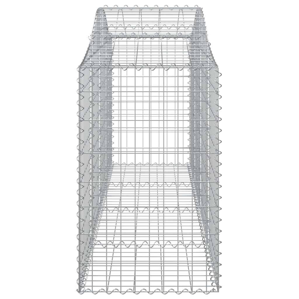 vidaXL Arched Gabion Baskets 14 pcs 200x50x80/100 cm Galvanised Iron 5