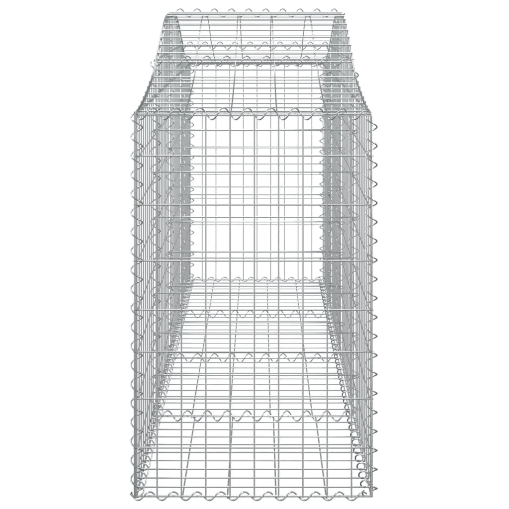vidaXL Arched Gabion Baskets 15 pcs 200x50x80/100 cm Galvanised Iron 5