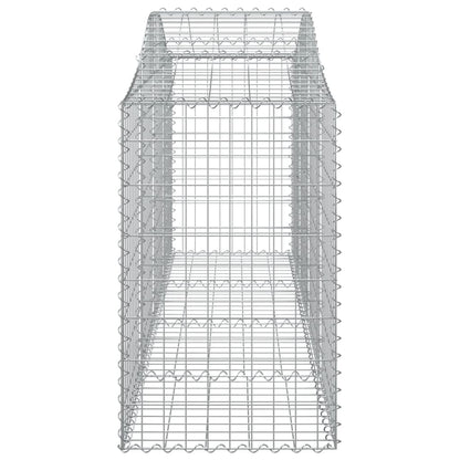 vidaXL Arched Gabion Baskets 15 pcs 200x50x80/100 cm Galvanised Iron 5