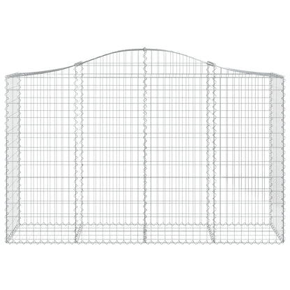 vidaXL Arched Gabion Baskets 12 pcs 200x50x120/140 cm Galvanised Iron 4