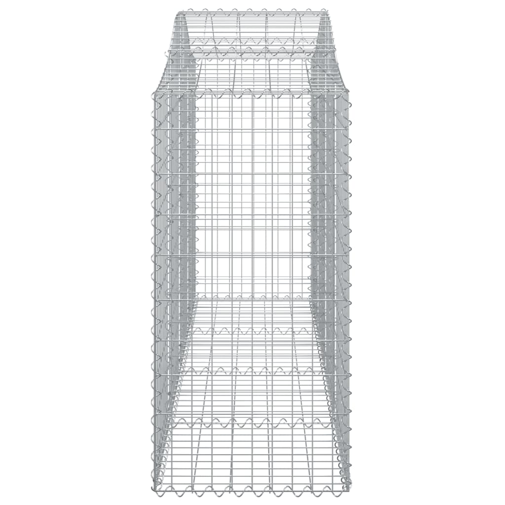 vidaXL Arched Gabion Baskets 12 pcs 200x50x120/140 cm Galvanised Iron 5