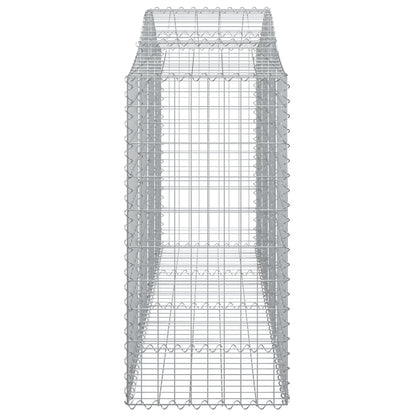 vidaXL Arched Gabion Baskets 12 pcs 200x50x120/140 cm Galvanised Iron 5