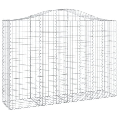 vidaXL Arched Gabion Baskets 10 pcs 200x50x140/160 cm Galvanised Iron 3