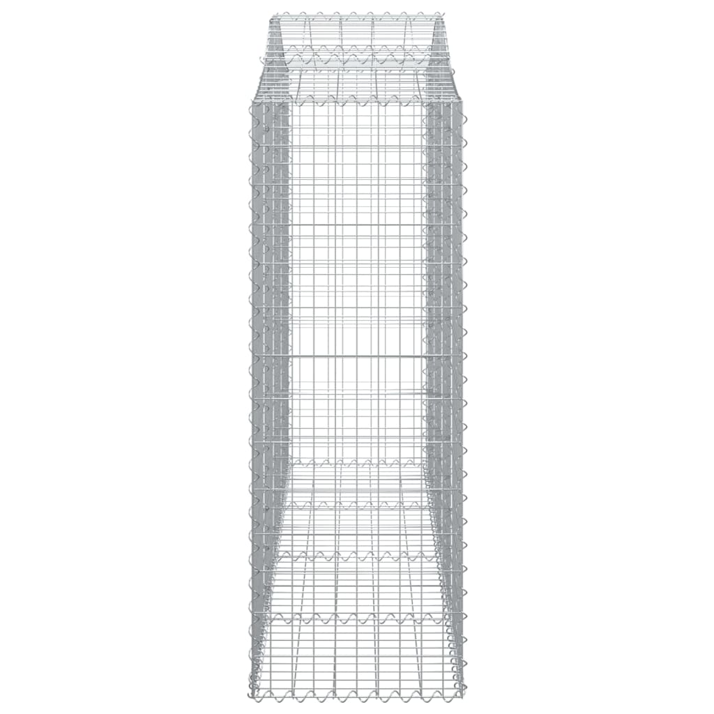 vidaXL Arched Gabion Baskets 10 pcs 200x50x140/160 cm Galvanised Iron 5
