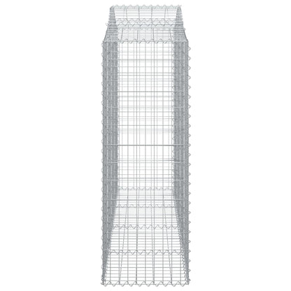 vidaXL Arched Gabion Baskets 10 pcs 200x50x140/160 cm Galvanised Iron 5