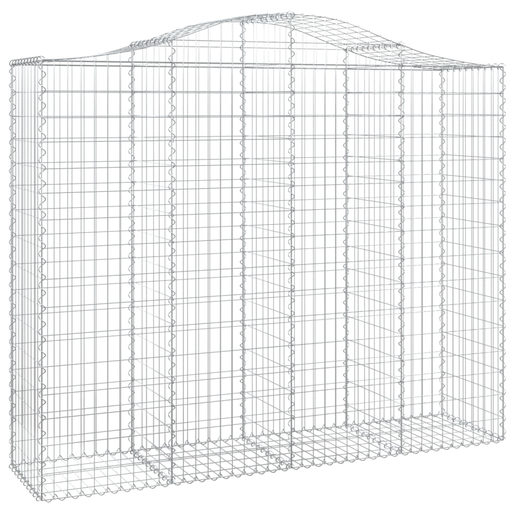 vidaXL Arched Gabion Baskets 6 pcs 200x50x160/180 cm Galvanised Iron 3