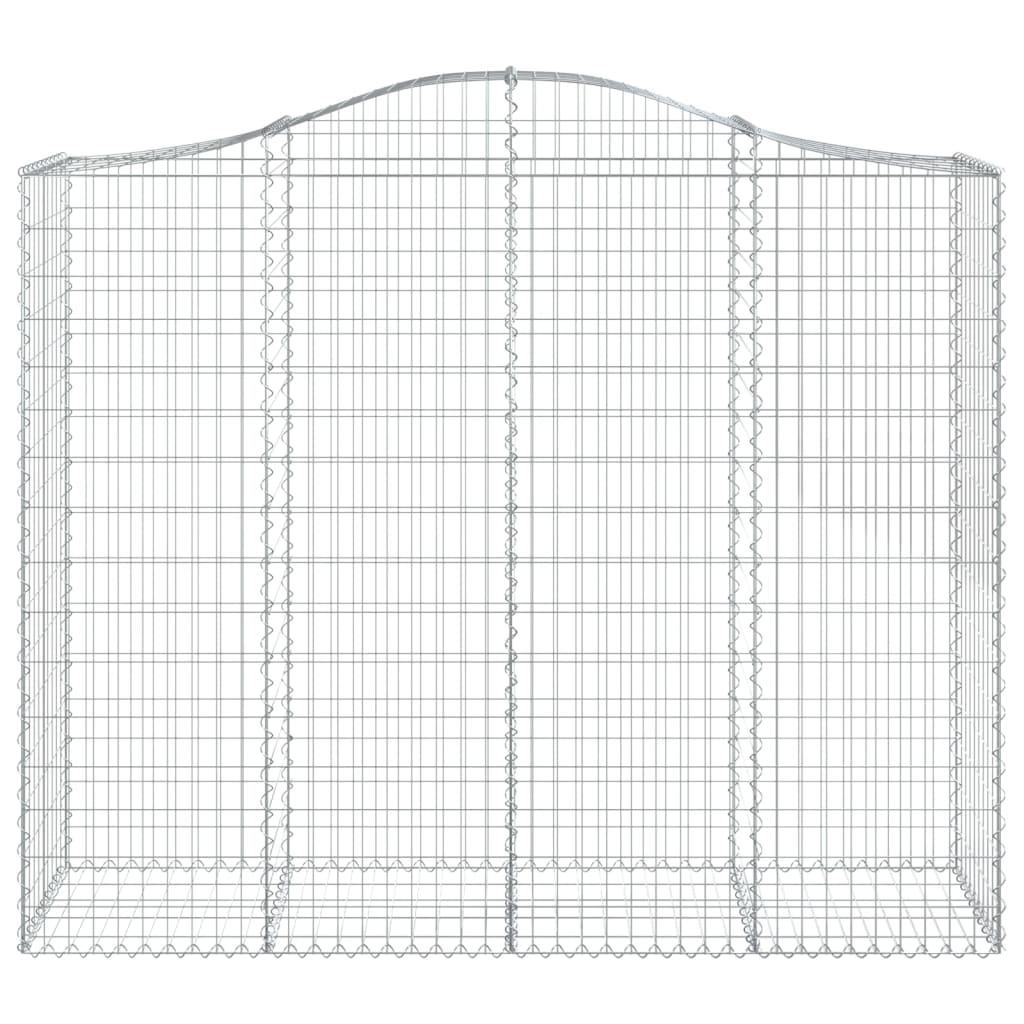 vidaXL Arched Gabion Baskets 6 pcs 200x50x160/180 cm Galvanised Iron 4