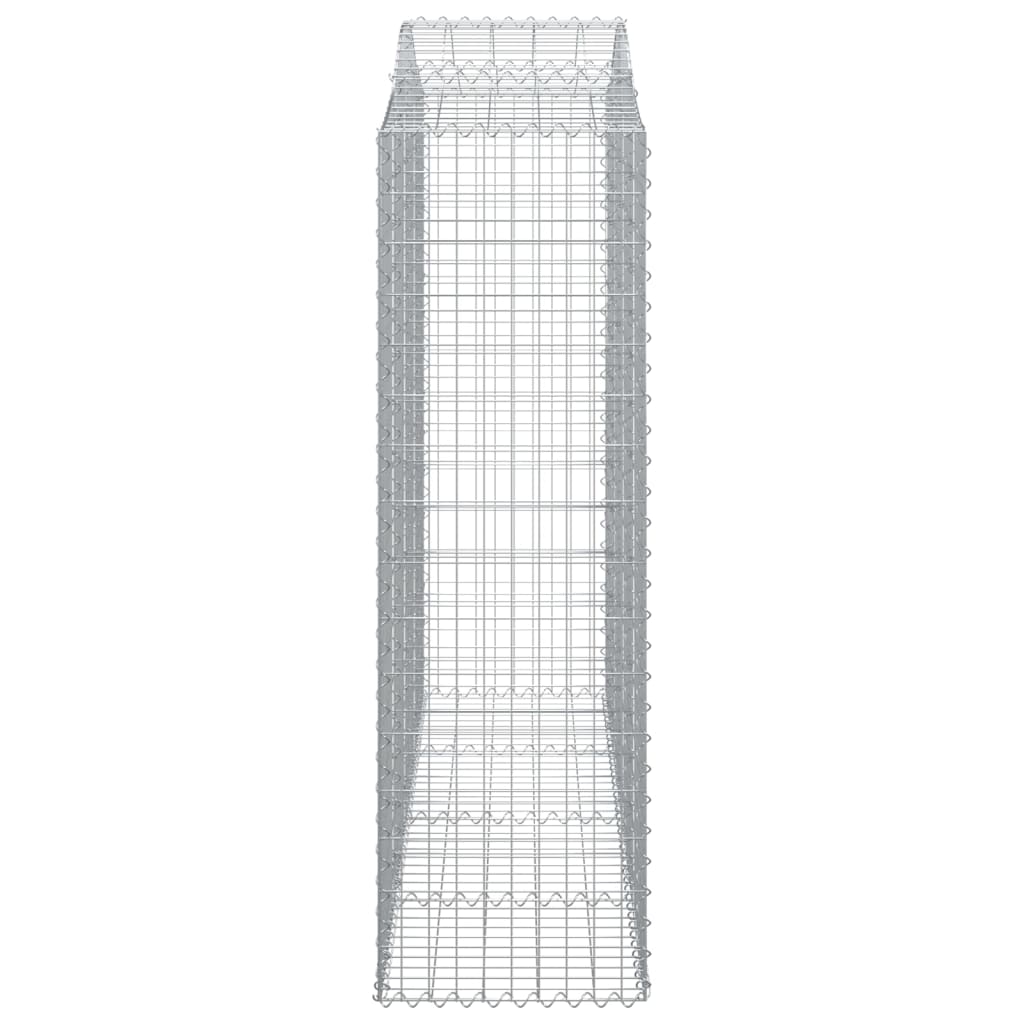 vidaXL Arched Gabion Baskets 6 pcs 200x50x160/180 cm Galvanised Iron 5