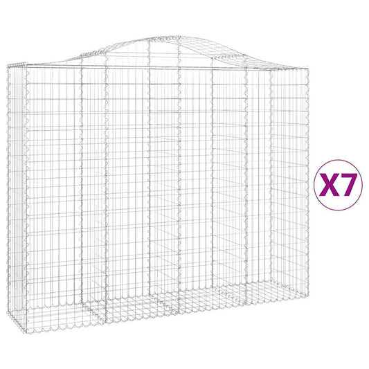 Arched Gabion Baskets Galvanised Iron 7 200 x 30 x 40/60–200 x 50 x 220/240 cm 200 x 50 x 160/180 cm