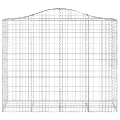 vidaXL Arched Gabion Baskets 7 pcs 200x50x160/180 cm Galvanised Iron 4
