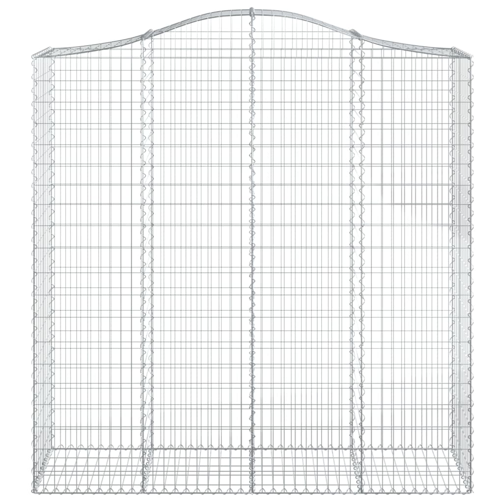 vidaXL Arched Gabion Baskets 5 pcs 200x50x200/220 cm Galvanised Iron 4