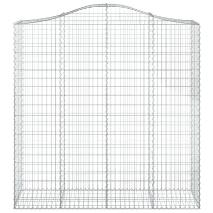 vidaXL Arched Gabion Baskets 5 pcs 200x50x200/220 cm Galvanised Iron 4