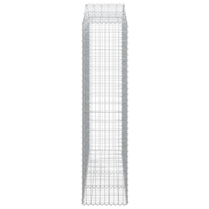 vidaXL Arched Gabion Baskets 5 pcs 200x50x200/220 cm Galvanised Iron 5