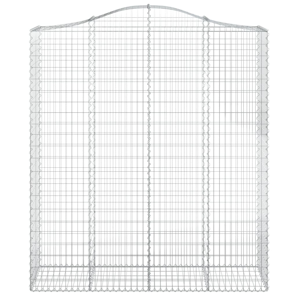 vidaXL Arched Gabion Baskets 4 pcs 200x50x220/240 cm Galvanised Iron 4