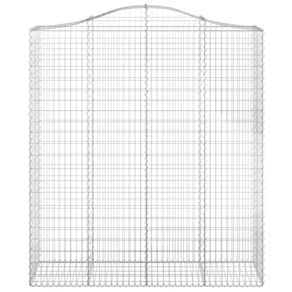vidaXL Arched Gabion Baskets 4 pcs 200x50x220/240 cm Galvanised Iron 4