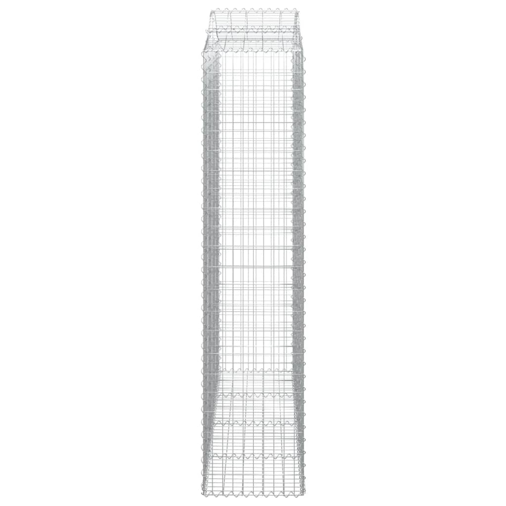 vidaXL Arched Gabion Baskets 4 pcs 200x50x220/240 cm Galvanised Iron 5
