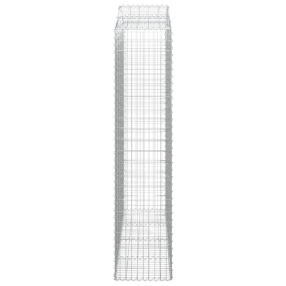 vidaXL Arched Gabion Baskets 4 pcs 200x50x220/240 cm Galvanised Iron 5