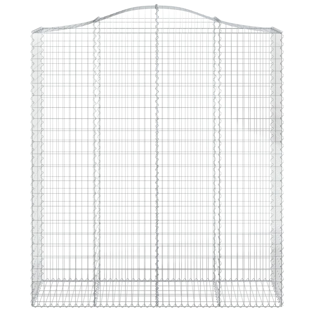 vidaXL Arched Gabion Baskets 6 pcs 200x50x220/240 cm Galvanised Iron 4