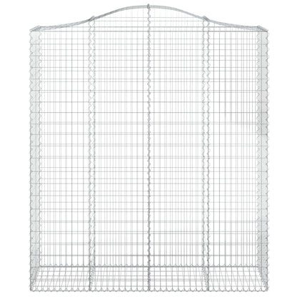vidaXL Arched Gabion Baskets 6 pcs 200x50x220/240 cm Galvanised Iron 4