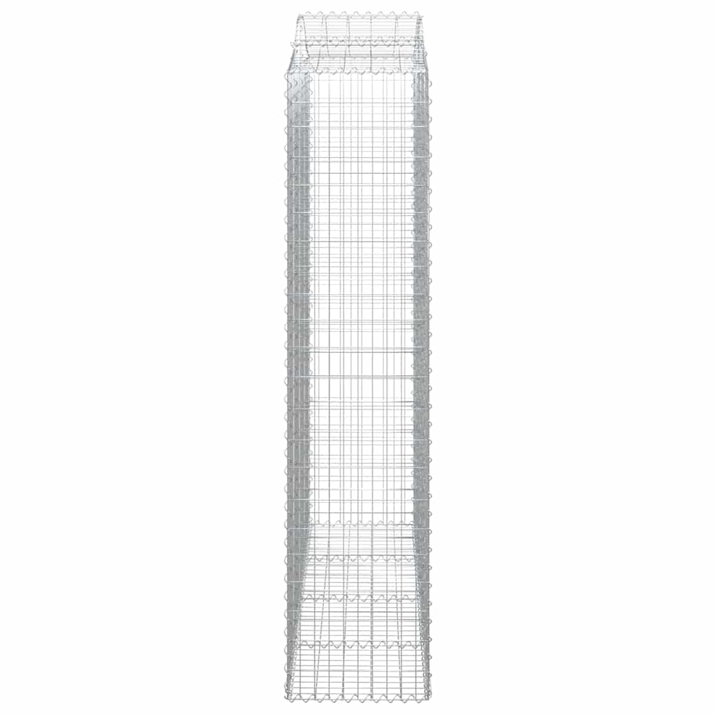 vidaXL Arched Gabion Baskets 7 pcs 200x50x220/240 cm Galvanised Iron 5