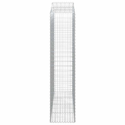 vidaXL Arched Gabion Baskets 7 pcs 200x50x220/240 cm Galvanised Iron 5