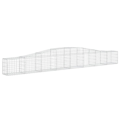 vidaXL Arched Gabion Baskets 7 pcs 400x30x40/60 cm Galvanised Iron 3