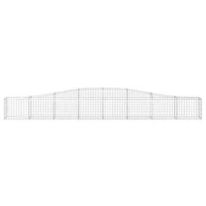 vidaXL Arched Gabion Baskets 7 pcs 400x30x40/60 cm Galvanised Iron 4