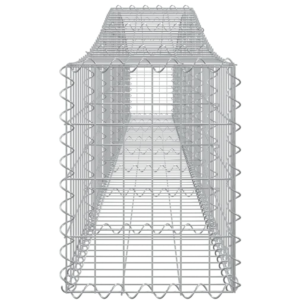 vidaXL Arched Gabion Baskets 7 pcs 400x30x40/60 cm Galvanised Iron 5