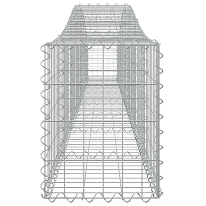 vidaXL Arched Gabion Baskets 7 pcs 400x30x40/60 cm Galvanised Iron 5