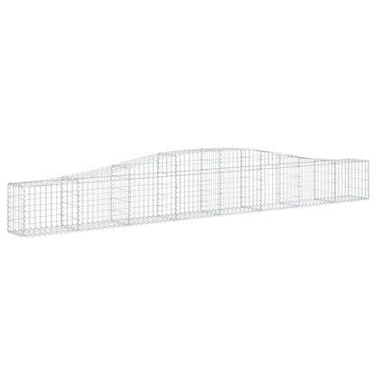 vidaXL Arched Gabion Baskets 8 pcs 400x30x40/60 cm Galvanised Iron 3