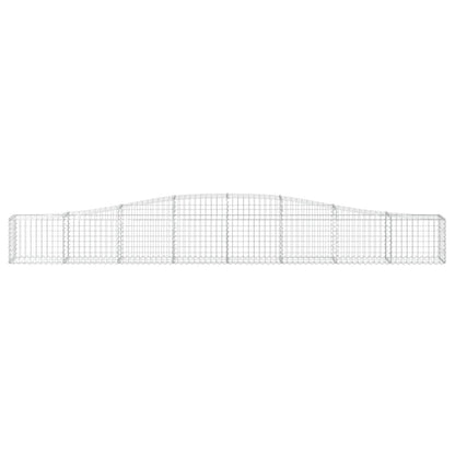 vidaXL Arched Gabion Baskets 8 pcs 400x30x40/60 cm Galvanised Iron 4