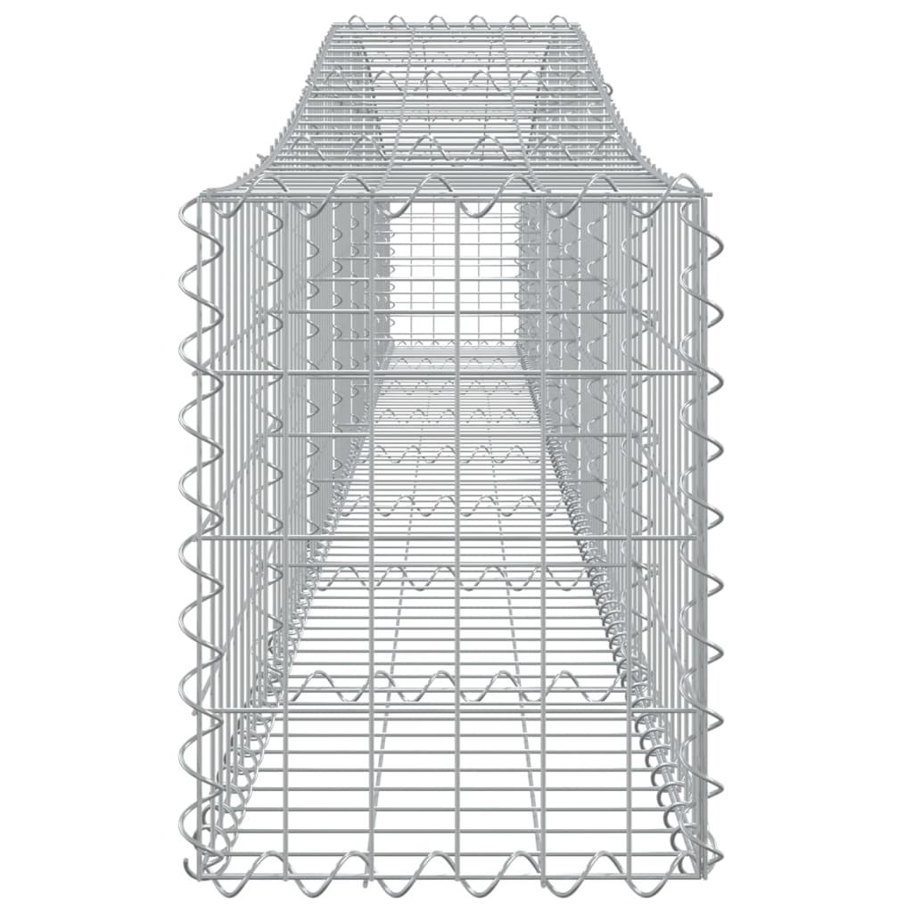 vidaXL Arched Gabion Baskets 8 pcs 400x30x40/60 cm Galvanised Iron 5