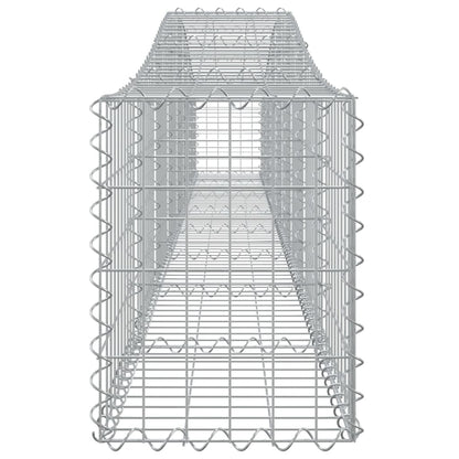 vidaXL Arched Gabion Baskets 8 pcs 400x30x40/60 cm Galvanised Iron 5