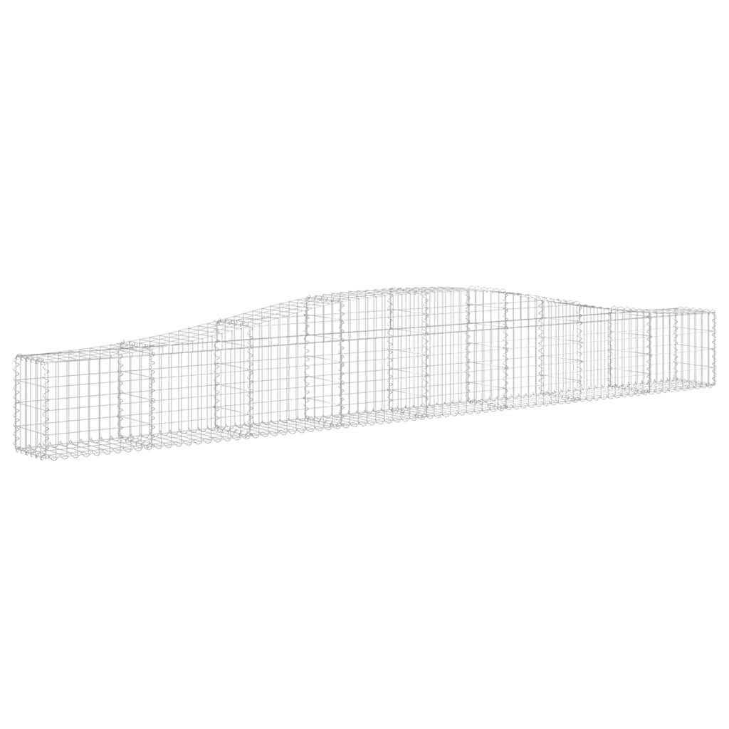 vidaXL Arched Gabion Baskets 9 pcs 400x30x40/60 cm Galvanised Iron 3