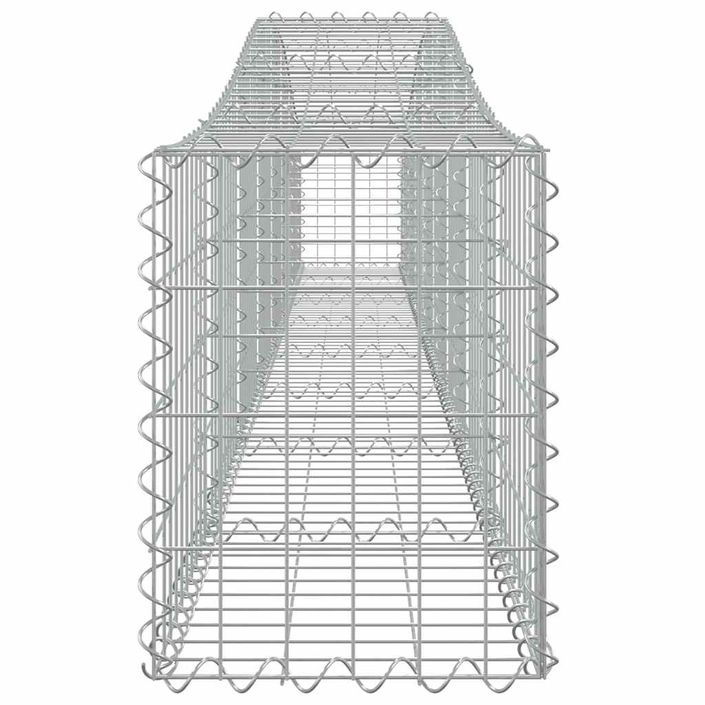 vidaXL Arched Gabion Baskets 9 pcs 400x30x40/60 cm Galvanised Iron 5