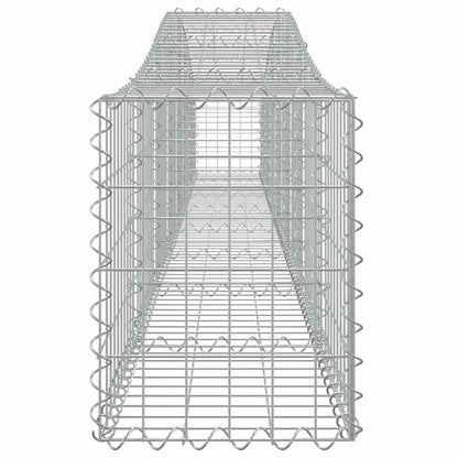 vidaXL Arched Gabion Baskets 9 pcs 400x30x40/60 cm Galvanised Iron 5