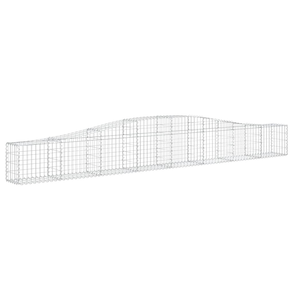vidaXL Arched Gabion Baskets 10 pcs 400x30x40/60 cm Galvanised Iron 3