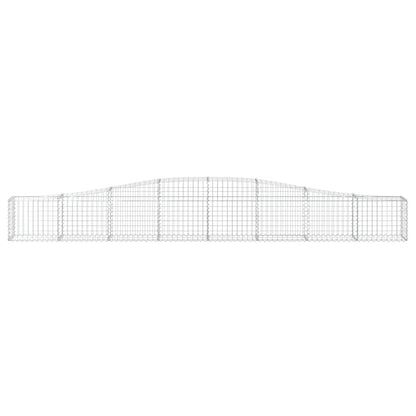 vidaXL Arched Gabion Baskets 10 pcs 400x30x40/60 cm Galvanised Iron 4