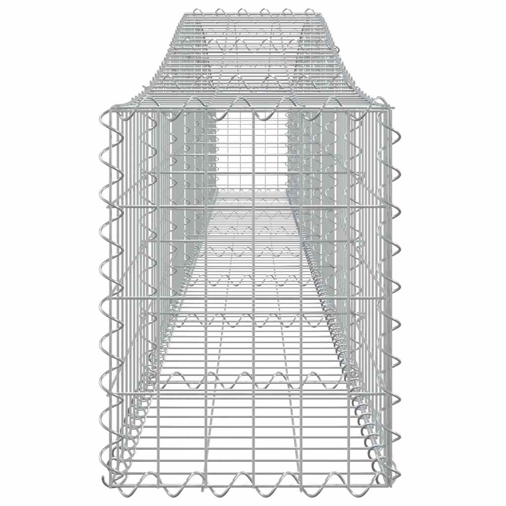 vidaXL Arched Gabion Baskets 10 pcs 400x30x40/60 cm Galvanised Iron 5