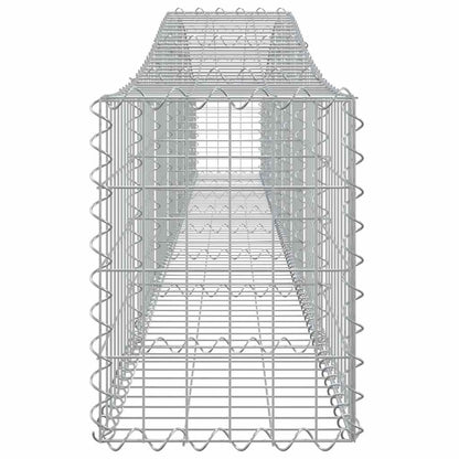 vidaXL Arched Gabion Baskets 10 pcs 400x30x40/60 cm Galvanised Iron 5