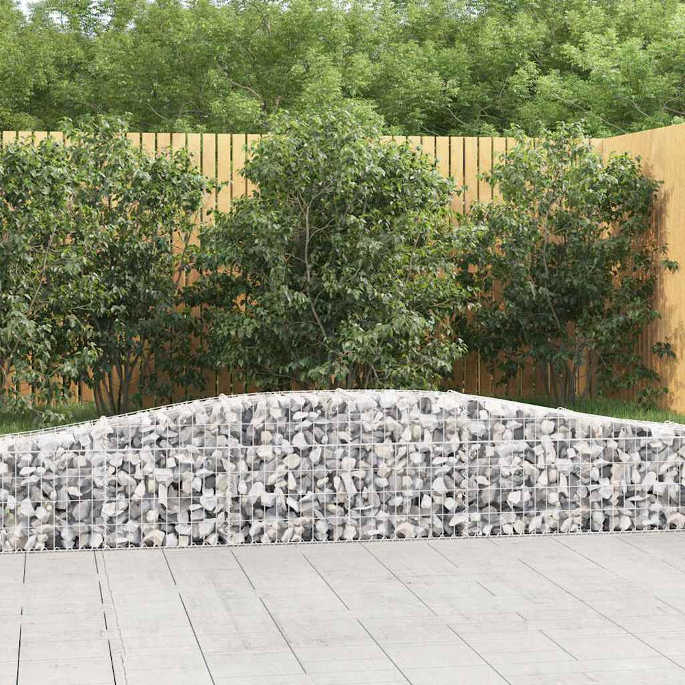vidaXL Arched Gabion Baskets 10 pcs 400x30x40/60 cm Galvanised Iron