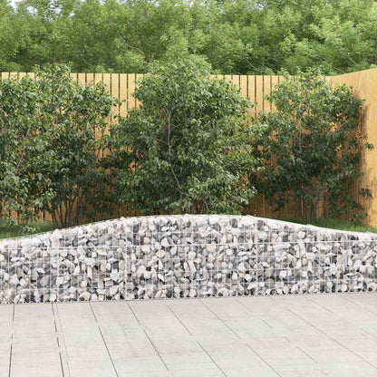 vidaXL Arched Gabion Baskets 10 pcs 400x30x40/60 cm Galvanised Iron 1