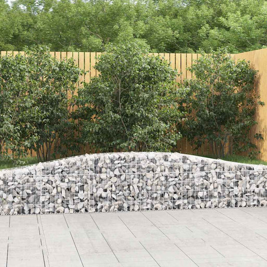 Arched Gabion Baskets Galvanised Iron 10 400 x 30 x 40/60–400 x 50 x 220/240 cm 400 x 30 x 40/60 cm