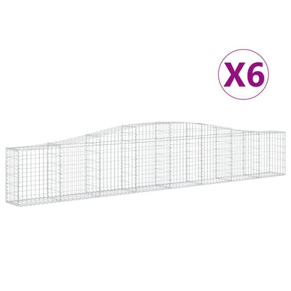 Arched Gabion Baskets Galvanised Iron 6 400 x 30 x 40/60–400 x 50 x 220/240 cm 400 x 30 x 60/80 cm