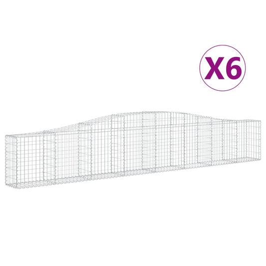 Arched Gabion Baskets Galvanised Iron 6 400 x 30 x 40/60–400 x 50 x 220/240 cm 400 x 30 x 60/80 cm
