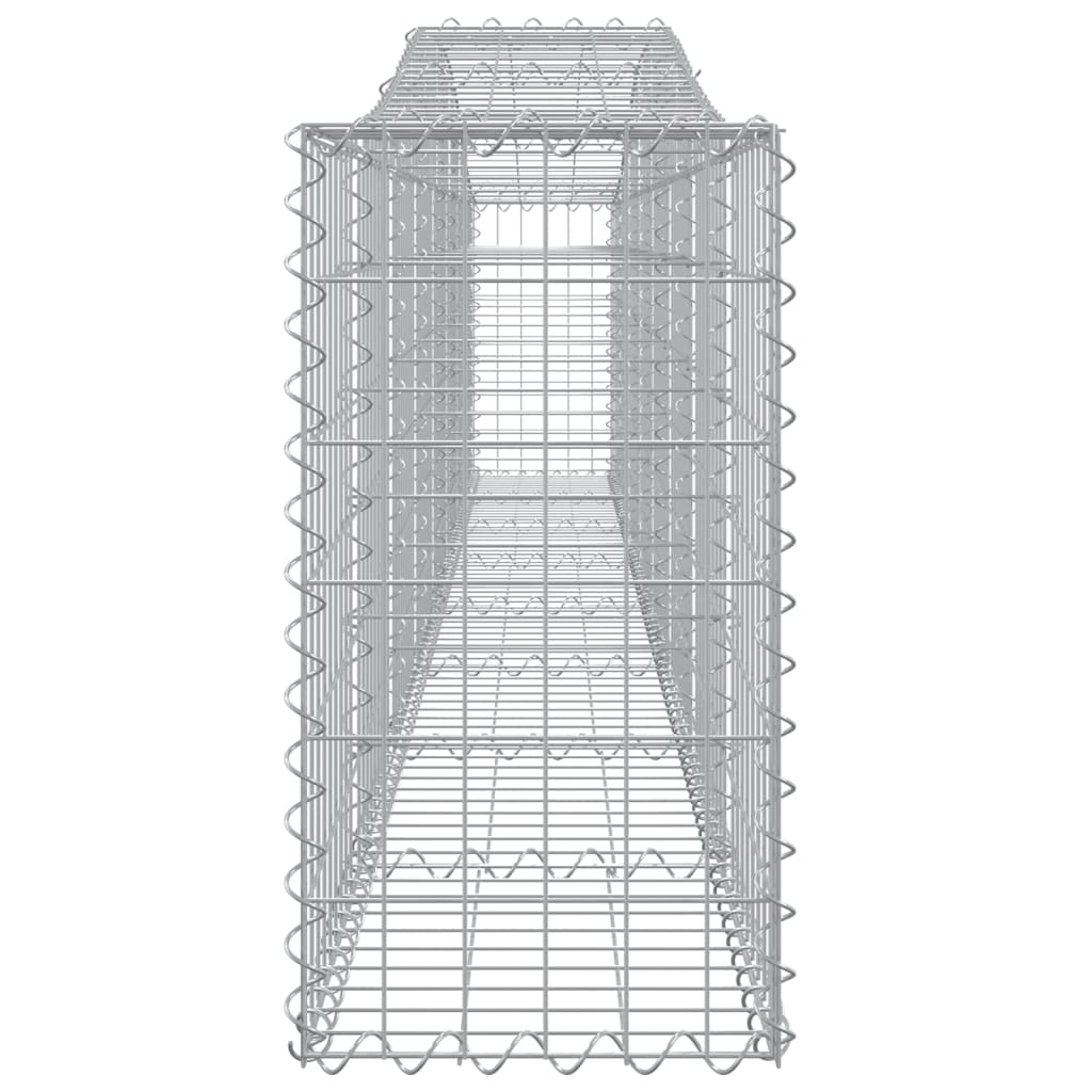 vidaXL Arched Gabion Baskets 6 pcs 400x30x60/80 cm Galvanised Iron 5