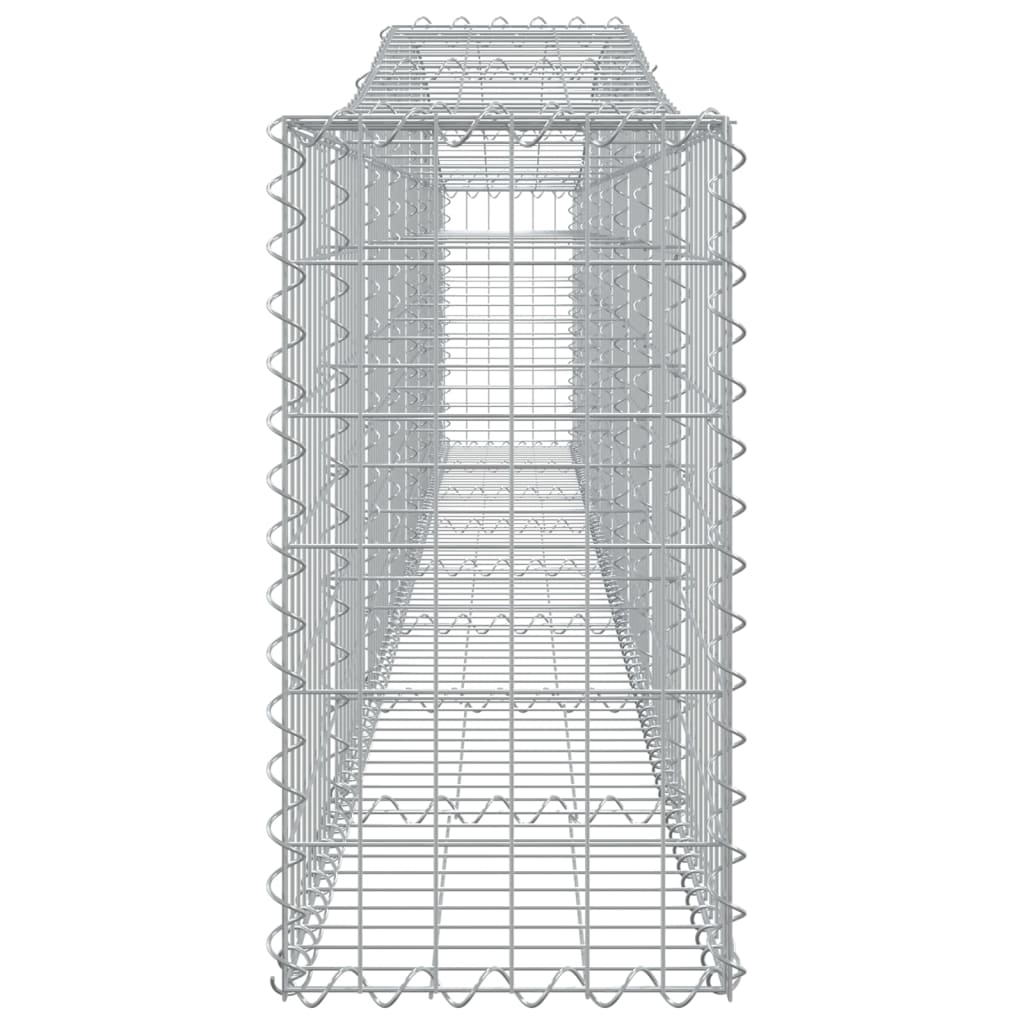 vidaXL Arched Gabion Baskets 7 pcs 400x30x60/80 cm Galvanised Iron 5