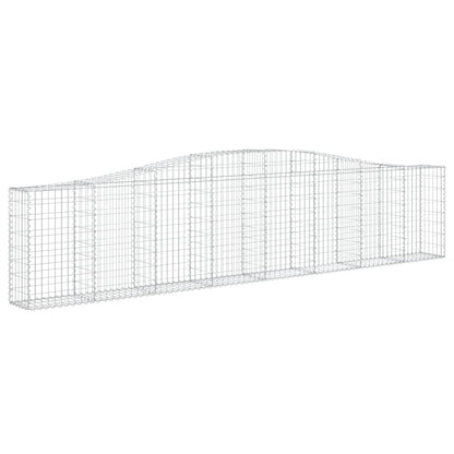 vidaXL Arched Gabion Baskets 9 pcs 400x30x80/100 cm Galvanised Iron 3