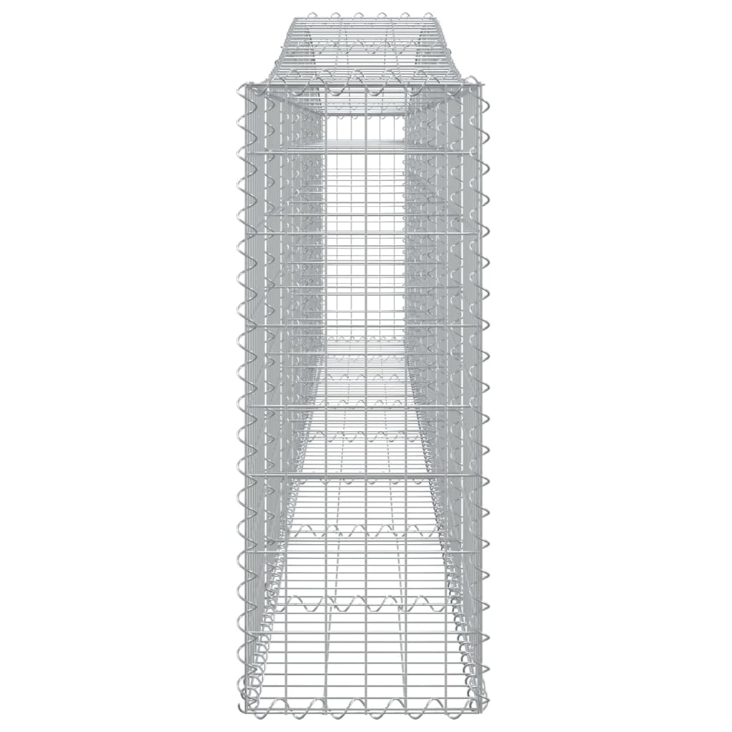 vidaXL Arched Gabion Baskets 9 pcs 400x30x80/100 cm Galvanised Iron 5