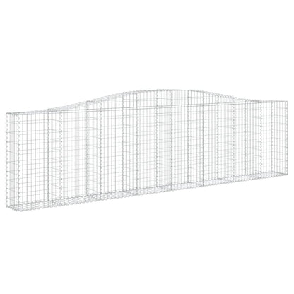 vidaXL Arched Gabion Baskets 8 pcs 400x30x100/120 cm Galvanised Iron 3